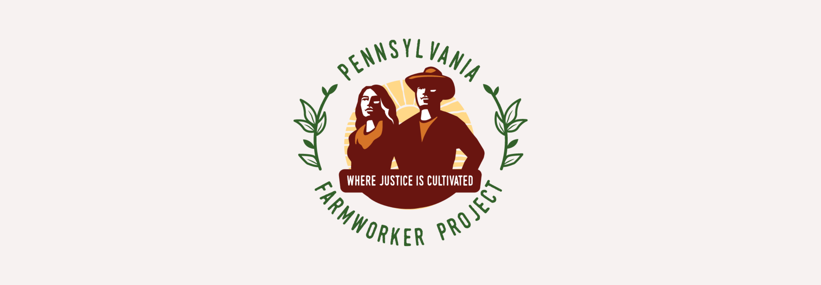 PFP logo: Two figures in red standing proudly. A banner reads "Where Justice is Cultivated" 