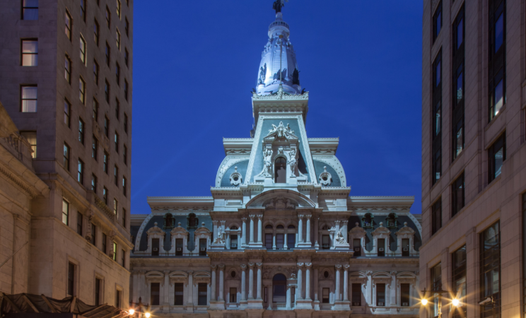 city hall at night