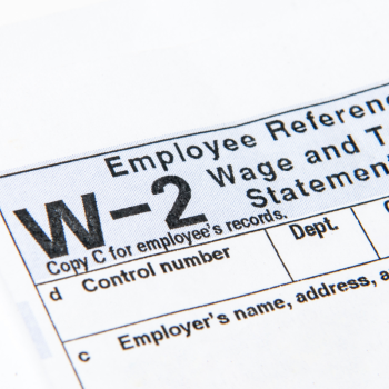 A photo of a W-2 Form